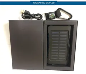 Tùy chỉnh năng lượng mặt trời ngân hàng điện kép USB ngân hàng điện 20000mAh không thấm nước Battery Charger ngân hàng điện cầm tay panel năng lượng mặt trời với LED ánh sáng - Product Image 6