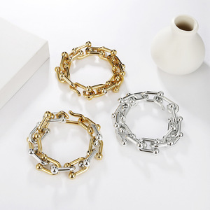 wholesale Bijoux Fashion Accessories Acrylic Long Chain bracelet Bohemian Chunky Plastic Choker Collar Necklace For Women
