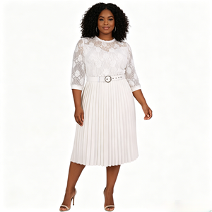 Nouvelles arrivées : Robe en dentelle de soie de lait avec un design haut de gamme pour les filles grandes tailles - Product Image 1