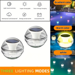 Lampes solaires flottantes pour piscine Db Solar, LED multicolores, étanches IPX7, éclairage extérieur pour jardin, lot de 2 - Product Image 3