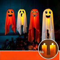 Accessoires fantômes d'Halloween, lanternes lumineuses pour enfants, décorations de scène de fête, décorations de citrouilles, ornements suspendus, figurines