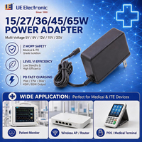 Adaptateur de charge rapide USB PD3.0 UE Electronic 15W 27W 36W 45W 65W, alimentation à découpage 5V 9V 12V 15V 20V 1.2A 1.5A