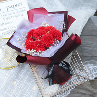 Offre Spéciale Nouvel An Fête des Mères Saint-Valentin Noël Boîte Cadeau Décorative Écologique pour Bouquet Artificiel de Savon en Forme de Œillet