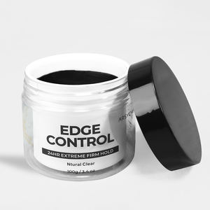 주문 머리 Stying 제품 왁스 젤 여분 강한 파악 검정 승압기 가장자리 통제 납품업자 개인 상표 - Product Image 3