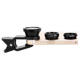 Caméra de téléphone universelle 3 en 1 <span class=keywords><strong>Objectif</strong></span> zoom <span class=keywords><strong>apexel</strong></span> grand angle Fish Eye Clip - Product Image 2