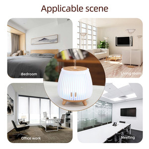 2025 Nuevo difusor de aroma de grano de madera de 140ML con luces LED de 7 colores y silencioso para <span class=keywords><strong>Idea</strong></span> de regalo de escritorio de oficina en casa - Product Image 6