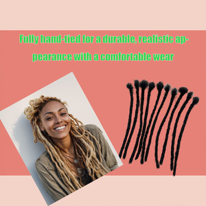 100% Brazil phần mở rộng tóc người Handmade Full loc mở rộng với làn sóng afro Curl phong cách mềm mại cảm thấy dyable - Product Image 4