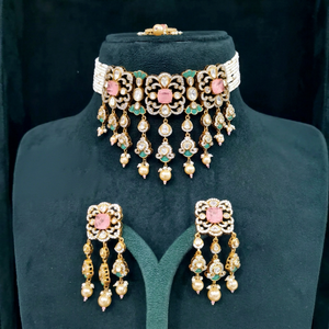 Elegante Collar Choker Kundan, Diseño de Joyería Étnica Tradicional para Bodas, Fiestas y Novias - Product Image 3