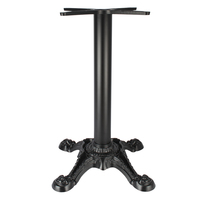 Pied de table industriel antique noir robuste en métal et fonte pour mobilier de bar, restaurant, salle à manger, café, bistrot, base de table croisée rétro