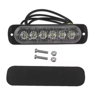 Feux de détresse à LED en aluminium 6 LED, feux de signalisation clignotants pour voitures, feux de signalisation pour pompiers, ambulances, feux de signalisation LED 12V 24V, feux latéraux pour camions