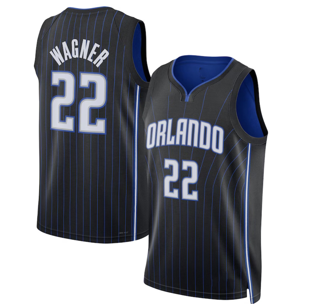 #22 Black and Blue Striped Jersey