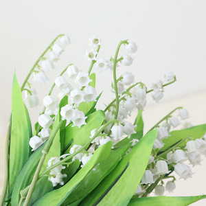 Vendita Diretta dalla Fabbrica Bouquet di Fiori Artificiali Realistici Campanula Bianca Mughetto per Matrimonio Festa della Mamma Natale Capodanno - Product Image 5