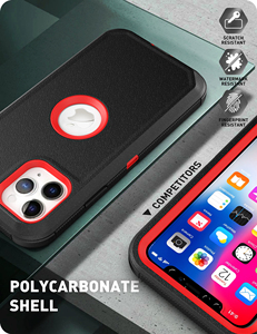 Due In uno 360 ° protezione completa del corpo per <span class=keywords><strong>iPhone</strong></span> <span class=keywords><strong>11</strong></span> Pro ibrido Silicone morbido e duro PC <span class=keywords><strong>cover</strong></span> TPU materiale custodia del telefono Clip - Product Image 3