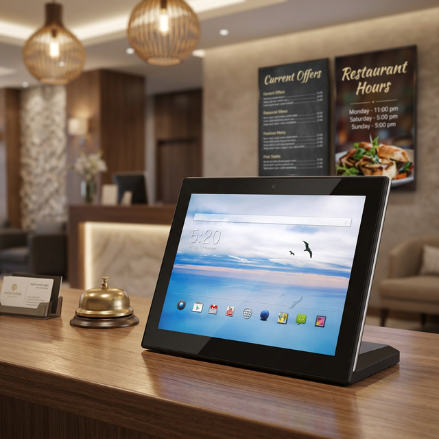 Best Selling 10.1 Inch L Shaped LCD Touch Screen Tablet Menu Ordering Android Digital Signage Portable for Stores