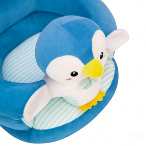 Customized Penguin <b>sofa</b> plush, Penguin sitting chair plush, Cute penguin stuffed animal, Blue penguin plush seat toy - Product Image 5