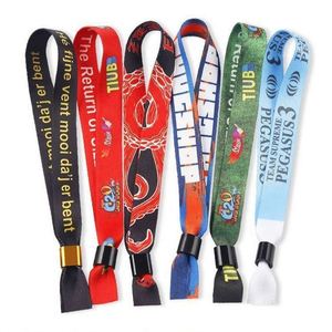 Pulsera de tela promocional para festivales, brazalete de poliéster VIP para eventos, pulsera personalizada - Product Image 1