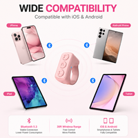 Anillo de Control Remoto para Cámara, Inalámbrico, BT5.3, Recargable, para Selfies, Compatible con iPhone y Android, Transmisión en Vivo, Vlog, IPX4