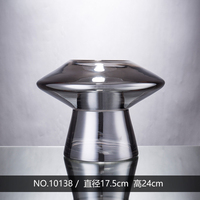 Vase en verre minimaliste turc contemporain noir/blanc petit format pour décoration florale de mariage