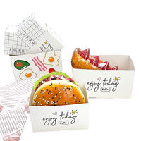 Sandwich à pain hamburger personnalisé biodégradable de qualité supérieure Emballage recyclable pour gâteau pâtisserie Emballage alimentaire rigide pour sushi à emporter
