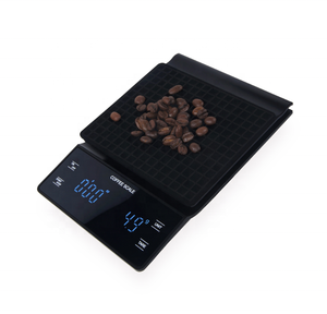 Balance de cuisine numérique noire, appareil de pesage électronique pour le café, avec minuterie, 3kg, 1 pièce - Product Image 2