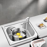 Vente en gros Évier de cuisine moderne sous plan en acier inoxydable Évier de cuisine à cuve unique brossé