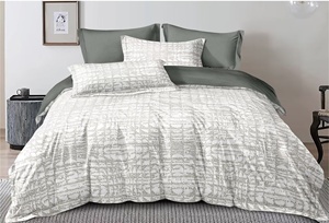 Soft Microfiber <strong>Bedding</strong> Set in Elegant <strong>Taupe</strong> with Watercolor Floral Patterns Available in 3 Pcs From a Five-Star Hotel Supplier - Product Image 5