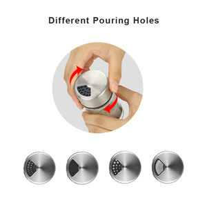 Herramientas <span class=keywords><strong>para</strong></span> barbacoa, coctelera pequeña de vidrio, sal marina, pimienta en polvo, contenedor de especias, coctelera con rociador ajustable - Product Image 2