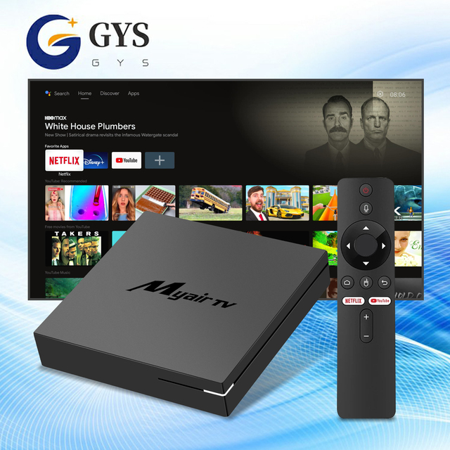 GYS Set Top Box Myair TV Android 11.0 2/4GB RAM 16/32GB ROM Amlogic S905Y4 Dual WiFi 4K HDR Media Player TV Box
