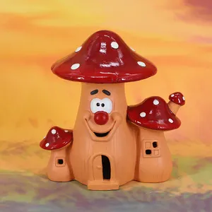 Moss Landscape Accessories Cartoon Resin Mushroom House Model Miniatures Mushroom Fairy House