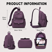 Sac à dos tendance pour femme, sac de créateur en tissu Oxford, sac à dos de voyage décontracté, vente en gros OEM ODM, fournisseur d'usine 20 pièces