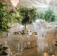 Clair Belle Ghost Chaise Transparent Polycarbonate Résine À Manger Chaise pour Événement De Mariage Banquet Partie Sièges En Gros