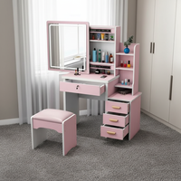 Table de maquillage à miroir et tiroirs, design personnalisé, très vendue