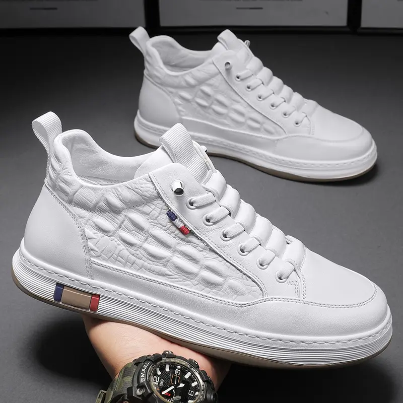 Men's shoes High top shoes 2023 New style white Men's casual anti-skid fashion sports shoes