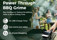Brosse de nettoyage électrique rotative pour barbecue, best-seller, élimine sans effort les aliments brûlés et les taches tenaces sur les grilles de barbecue