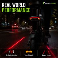 Feu arrière pour scooter électrique Carbonrevo, haute luminosité, résistant à l'usure, installation facile pour la conduite hors route