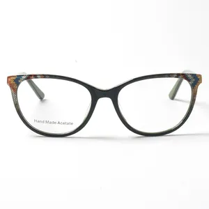 Wholesale ready stock eyewear glasses optical frames acetate high quality hot selling glasses customized logo anti blue lens9212