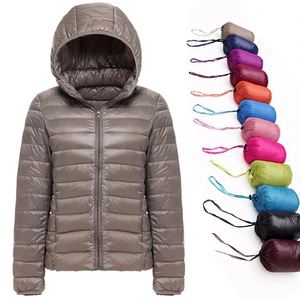 Manteaux en duvet de canard blanc 90% pour femmes, manteau chaud d'automne et d'hiver, veste en duvet de canard ultralégère pour femme, parka coupe-vent M0132 - Product Image 1