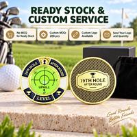 Niveau à bulle en métal pour green de golf, outil d'alignement de pente, conception double face, accessoires de golf en gros, fourniture d'usine
