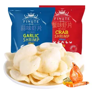 South Korea imported Kulaifu garlic shrimp slices 82g office food casual snack snacks
