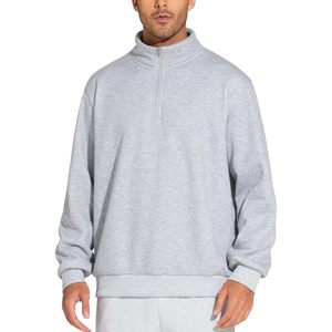 Sudadera de manga larga con media cremallera para hombre FOXA, forro polar, estilo básico para entrenamiento - Product Image 2