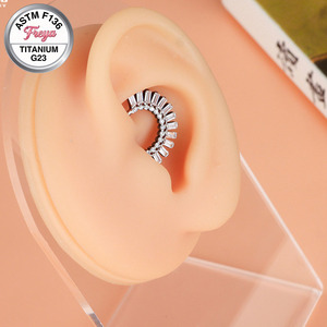 Anillos para la Nariz para Mujer, Pendientes de Cartílago, Aros de Titanio G23 para Piercing de Nariz, Anillos Segmentados Articulados, Joyería para Helix, Rook, Daith - Product Image 4