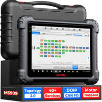 Autel Maxisys MS909 Topologi 2.0 Pemetaan Jaringan Mendukung Pemrograman & Pengkodean ECU OE Tes Aktif Sistem Lengkap DoIP CAN FD J2534