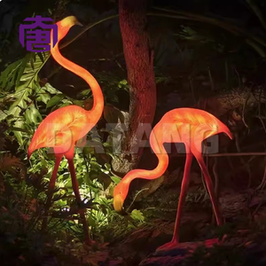 Lámpara de Jardín LED 3D con Forma de Flamenco, Personalizada, IP65, Estructura de Resina Transparente y Fibra de Vidrio, para Exteriores, Navidad, Césped, Festivales - Product Image 3