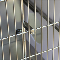 Cages d'hôpital pour animaux 2 couches cage de chat vétérinaire cage d'élevage pour animaux de compagnie en acier inoxydable