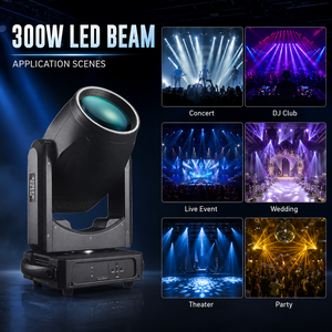 ไฟส่องเวทีแบบเคลื่อนที่ได้ LED Beam 300W พร้อมระบบควบคุม DMX สำหรับการแสดงสด - Product Image 6