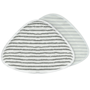 Almohadillas de tela para mopa a vapor, triangulares, de fibra de chenilla, blancas, grises, a rayas, para limpieza del hogar, 51-100 metros cuadrados - Product Image 1