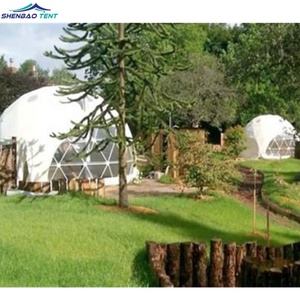 Dôme géodésique transparent pour le camping d'<span class=keywords><strong>hiver</strong></span>, diamètre 6 m et 15 m, pour les activités de plein air - Product Image 4
