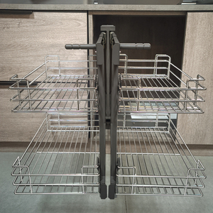 Cesta Extraíble de Acero Inoxidable 304 de Diseño Moderno, Accesorios de Almacenamiento para Gabinetes de Cocina y Despensa, Instalación en Gabinetes - Product Image 1