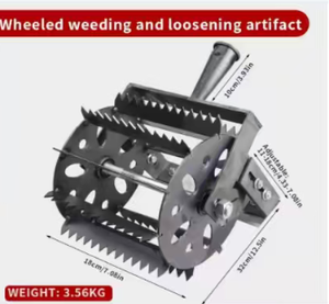Sarcloir manuel à roue large dentelée en acier au manganèse, outil <span class=keywords><strong>de</strong></span> désherbage DIY pour l'agriculture OEM ODM - Product Image 2