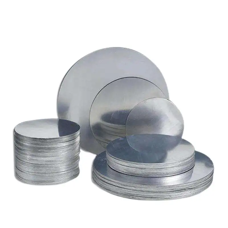 Piringan aluminium foil, perak, bentuk bulat, lembar, cakram aluminium lingkaran untuk dapur